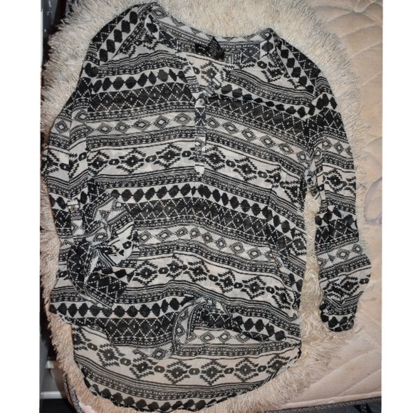 Button Up Aztec Blouse - Picture 2 of 4